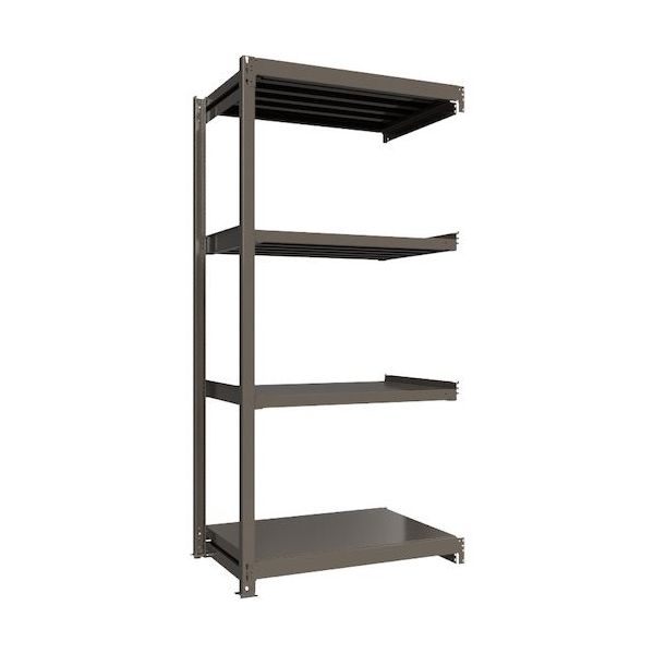 ICHIMAI 重量ボルトレスラック 段荷重1000Kg H2400×W1200×D750 天地4段 連結グレー TH1000-847R4（直送品）