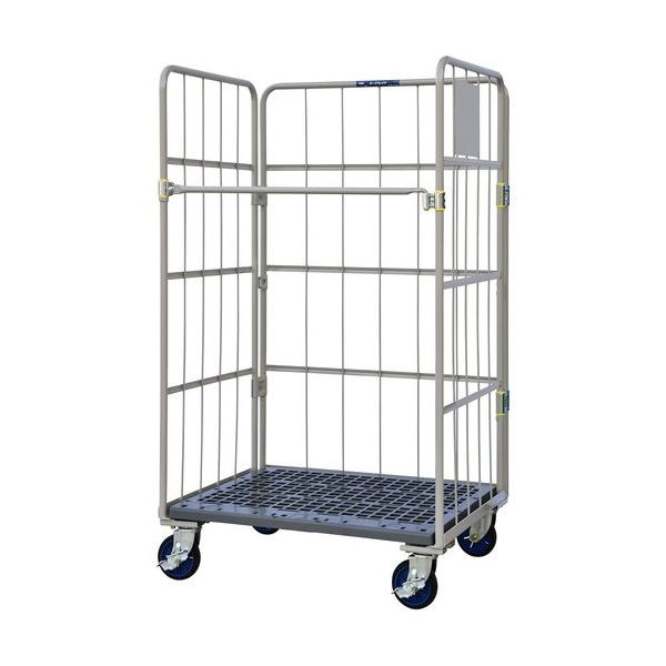 ワコーパレット ワコー 床板プラスチック製カゴ車 1000x800x1700 WKP-1080 1台 473-0897（直送品）