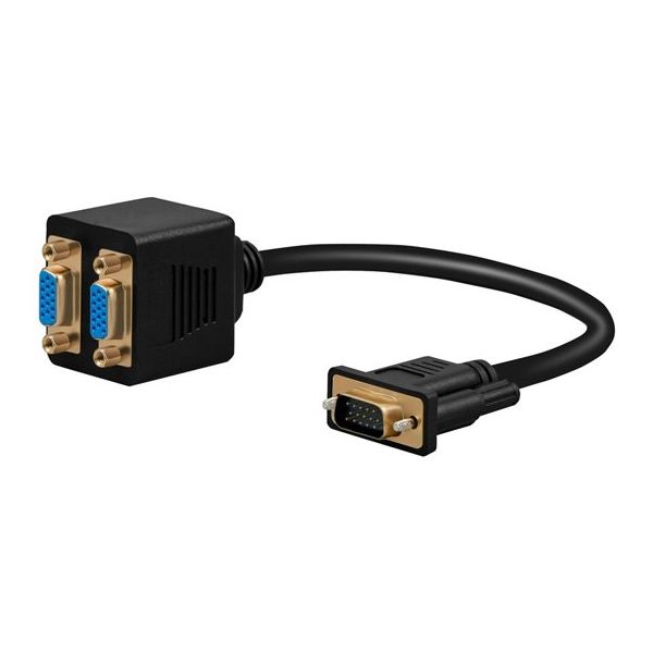 Trimate VGA分配ケーブル(1入力・2出力) TR-VGB01-BK 1個 67-4921-74（直送品）