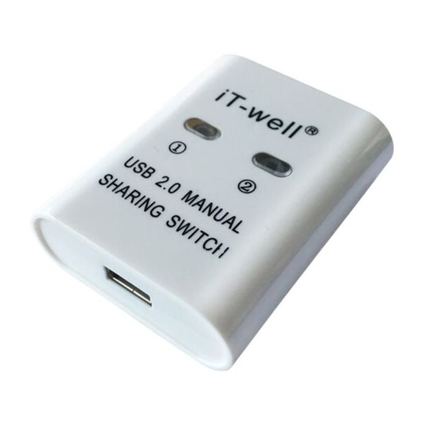 Trimate USB2.0 手動切替器 ホワイト TR-PS001-WH 1個 67-8094-28（直送品）