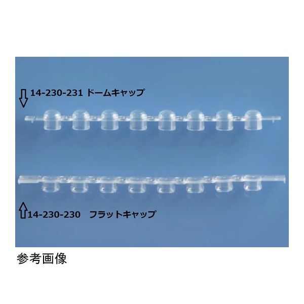 Fisherbrand 8連PCRチューブ用キャップ フラットタイプ 1個×250個入 14-230-230 1セット(250個)（直送品）