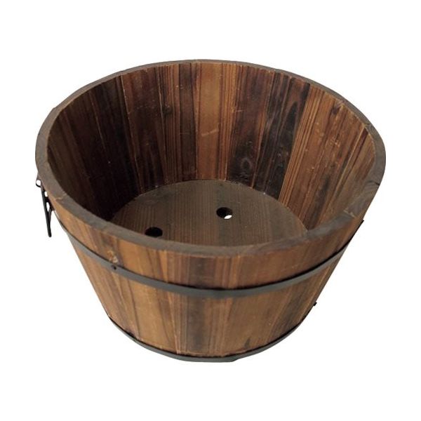 加藤伝蔵商店 伝蔵 焼杉プランター浅型φ26 P286 1セット(6個) 430-6704（直送品）