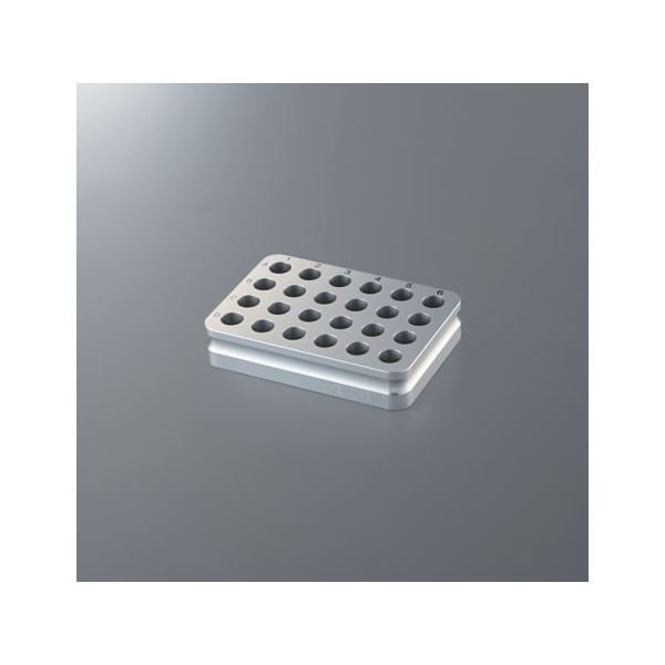 イナ・オプティカ クライオチューブ用 オンアイス アルミブロック 24穴 ABR-24CR 1個 65-5711-71（直送品）