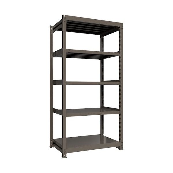 ICHIMAI 重量ボルトレスラック 段荷重1000Kg H2400×W1200×D750 天地5段 単体グレー TH1000-847T5（直送品）