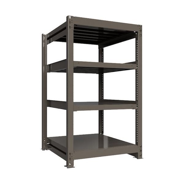 ICHIMAI 重量ボルトレスラック 段荷重1000Kg H1500×W900×D900 天地4段 単体グレー TH1000-539T4（直送品）