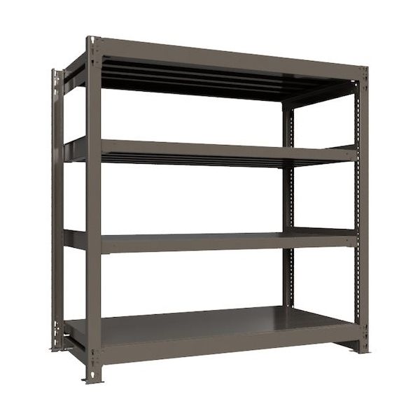 ICHIMAI 重量ボルトレスラック 段荷重1000Kg H1500×W1500×D750 天地4段 単体グレー TH1000-557T4（直送品）