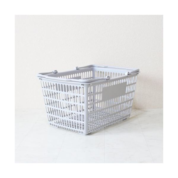 大和産業 買い物かご SLー7 ライトグレー 10個セット SL-7-LGY-10P 1セット(10個) 538-1859（直送品）