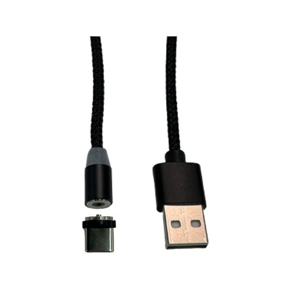Trimate マグネット式充電用USBケーブル USB TypeAーUSB TypeーCヘッド端子 1m TR-MA002-10C 1個（直送品）