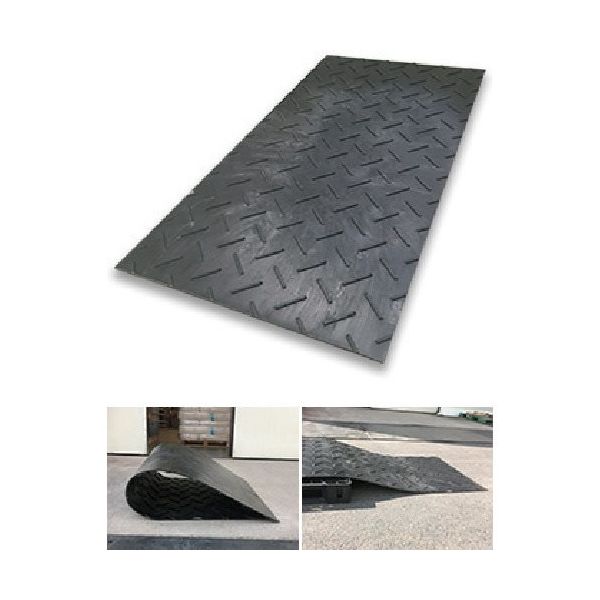 ウッドプラスチックテクノロジー ウッドプラスチック 合成ゴムマット フィットくん薄型 黒 910mm×1820mm FD36 1枚（直送品）