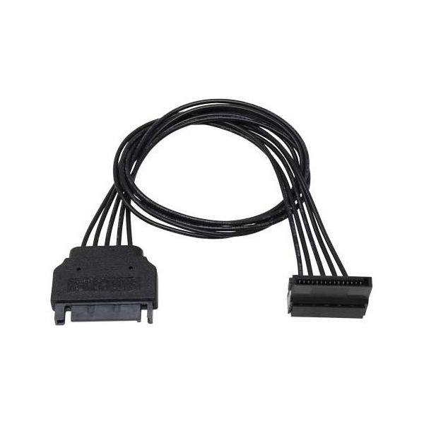 アイネックス シリアルATA用電源延長ケーブル 下L型コネクタ 30cm ブラック SA-047SALA 1個 67-9266-62（直送品）
