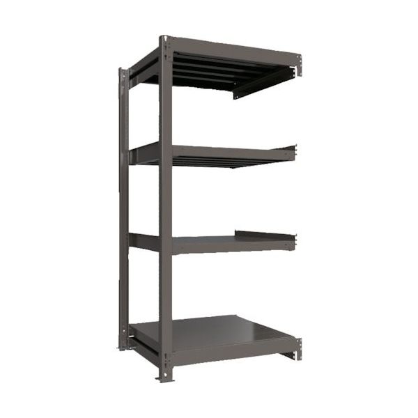 ICHIMAI 重量ボルトレスラック 段荷重1000Kg H1800×W900×D750 天地4段 連結グレー TH1000-637R4（直送品）