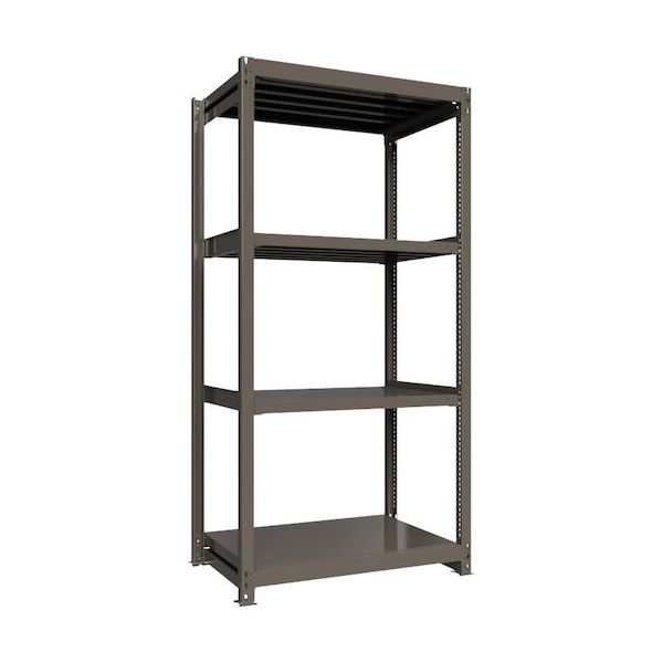 ICHIMAI 重量ボルトレスラック 段荷重1000Kg H2400×W1200×D750 天地4段 単体グレー TH1000-847T4（直送品）