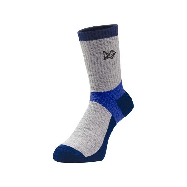 エビスニット メリノウールミドルソックス ブルー 25~27cm TR-1424 1足 67-4573-44（直送品）