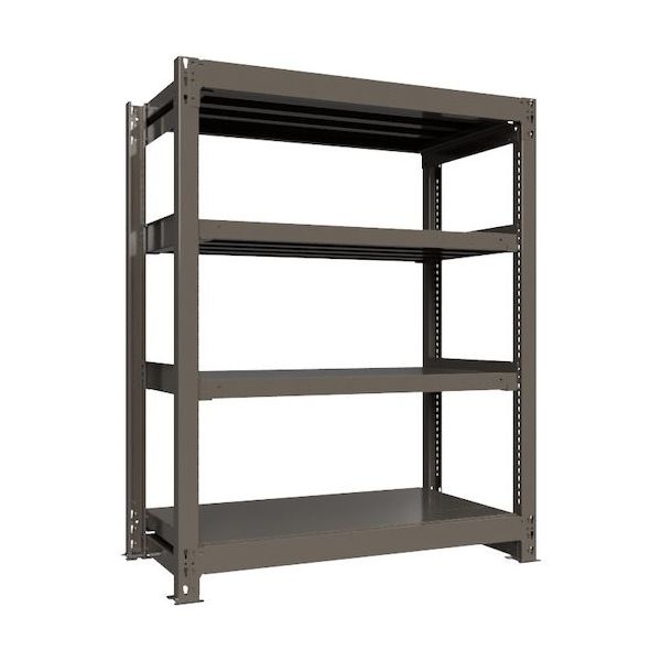 ICHIMAI 重量ボルトレスラック 段荷重1000Kg H1500×W1200×D600 天地4段 単体グレー TH1000-546T4（直送品）