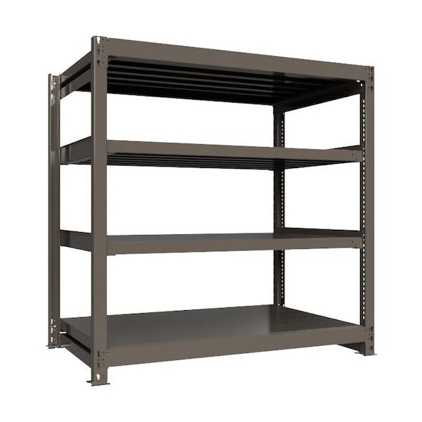 ICHIMAI 重量ボルトレスラック 段荷重1000Kg H1500×W1500×D900 天地4段 単体グレー TH1000-559T4（直送品）