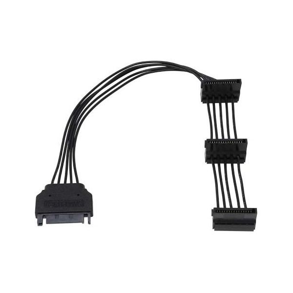 アイネックス SATA用電源3分岐ケーブル 下L型コネクタ 23cm S3