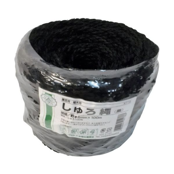 加藤伝蔵商店 伝蔵 棕櫚縄 100m黒6mm K116 1セット(20個) 428-9108（直送品）