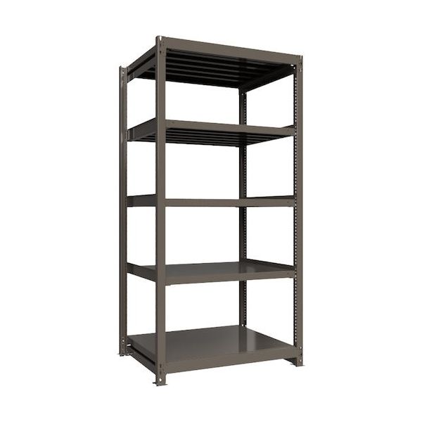 ICHIMAI 重量ボルトレスラック 段荷重1000Kg H2400×W1200×D900 天地5段 単体グレー TH1000-849T5（直送品）