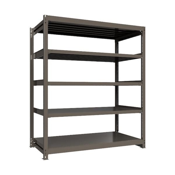 ICHIMAI 重量ボルトレスラック 段荷重1000Kg H2100×W1800×D900 天地5段 単体グレー TH1000-769T5（直送品）