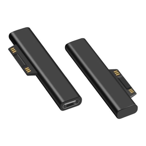 Trimate USB TypeーC to Sarface Connector 変換アダプタ PD対応 充電用 TR-SC001-BK 1個（直送品）