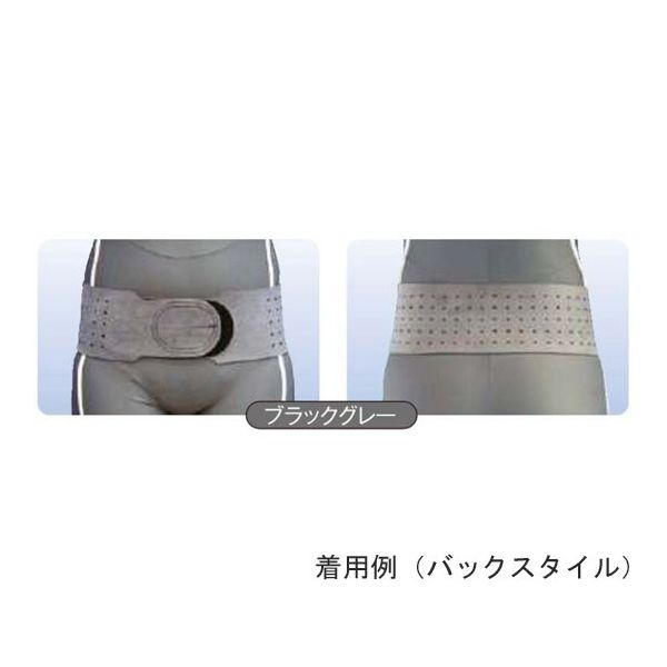 アシスト 丸型骨盤バンド スレンダー ブラックグレー ML 15241 1本 68-4061-19（直送品）