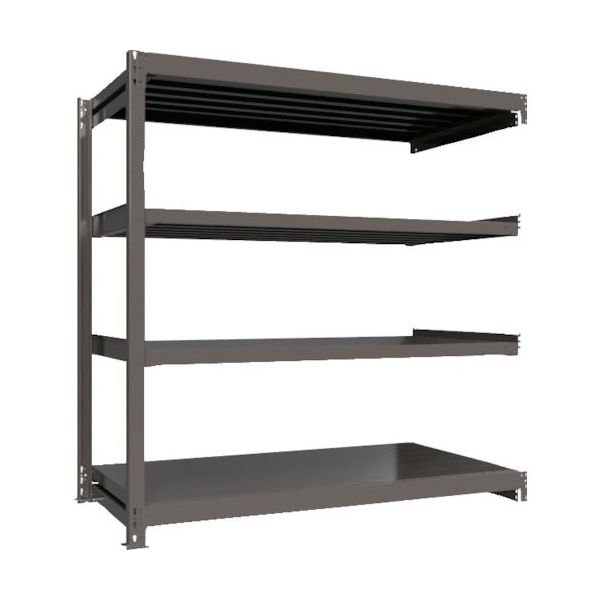 ICHIMAI 重量ボルトレスラック 段荷重1000Kg H1800×W1800×D900 天地4段 連結グレー TH1000-669R4（直送品）