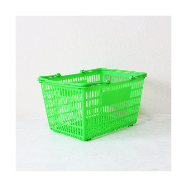 大和産業 買い物かご SLー7 グリーン 10個セット SL-7-GR-10P 1セット(10個) 538-0364（直送品）
