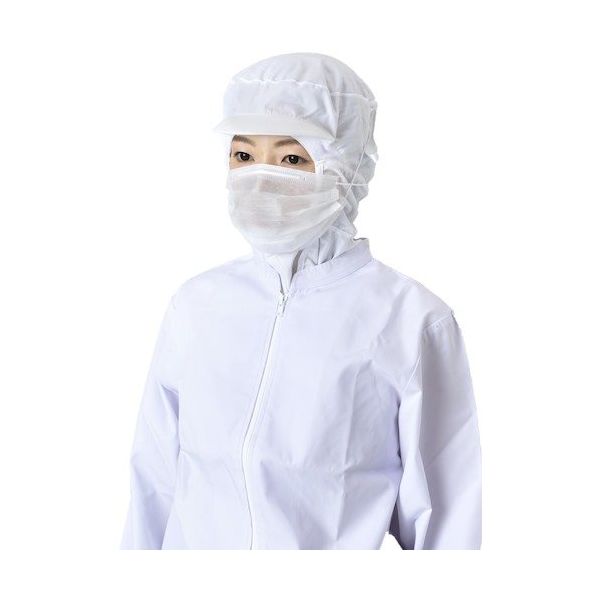 バリアローブ 混入対策ワイドマスクホワイト2PLYオーバーヘッドタイプM 100枚入 NO.2830M（直送品）
