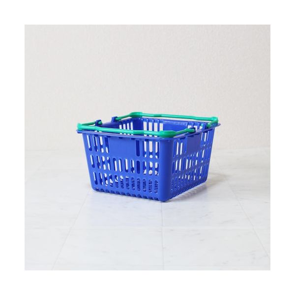 大和産業 買い物かご SLー1ブルー×グリーン SL-1-BLGR 1個 538-1861（直送品）