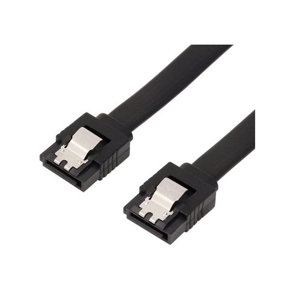 ainex ラッチ付 シリアルATAケーブル ブラック 35cm SAT-6135BK 1個 68-0583-69（直送品）