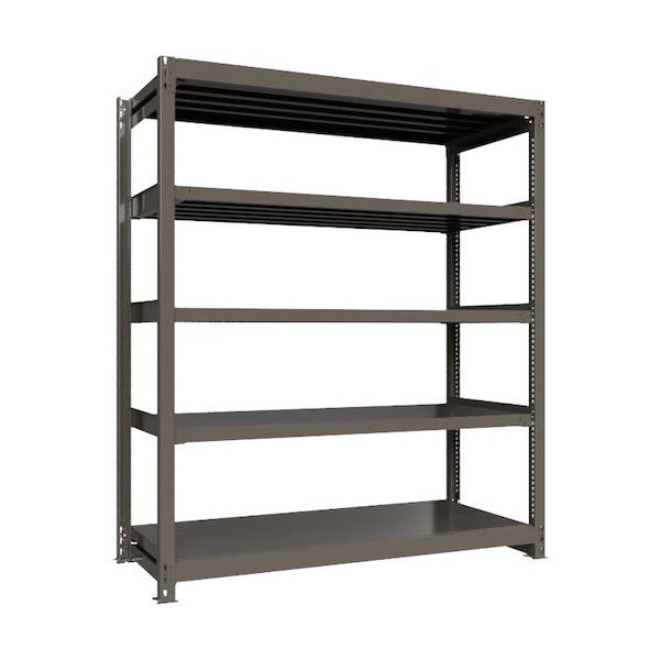 ICHIMAI 重量ボルトレスラック 段荷重1000Kg H2100×W1800×D750 天地5段 単体グレー TH1000-767T5（直送品）