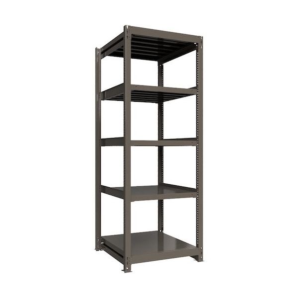 ICHIMAI 重量ボルトレスラック 段荷重1000Kg H2400×W900×D900 天地5段 単体グレー TH1000-839T5（直送品）