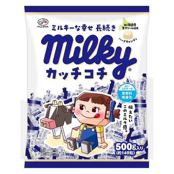 カッチコチミルキー カチコチミルキー 固いミルキー 500g（約140粒） 1袋 不二家 キャンディ 飴 個包装 限定