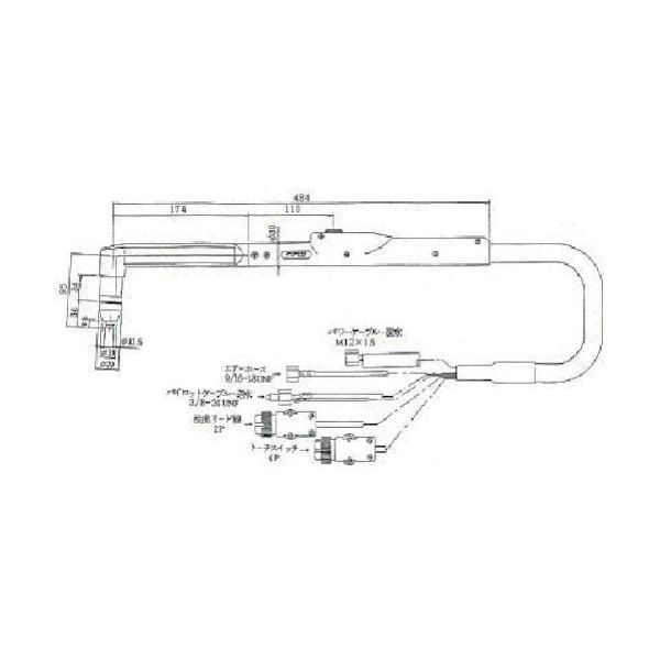 ダイヘン プラズマ切断トーチ CTZWLー0801 1本 851-3242（直送品）