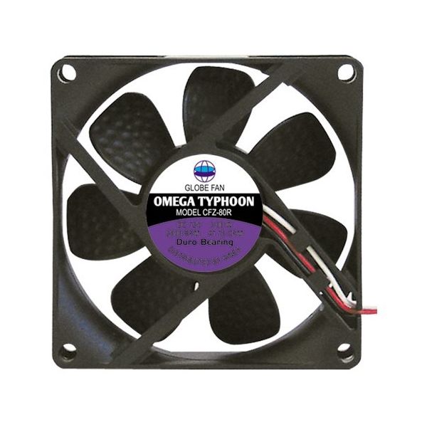 アイネックス OMEGA TYPHOON 80mm 高速タイプ CFZ-80RB 1個 67-9231-74（直送品）