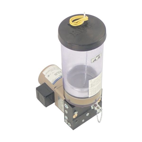 KWK 小型電動グリースポンプ(オイル用)(400V/2Lアクリルタンク/吐出量6×2 /50Hz/7×2/60Hz) KSP-33L3-4（直送品） 74,917円