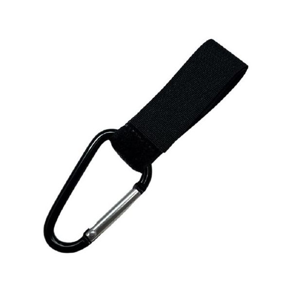 Trimate 取付けマジックテープカラビナ付き ブラック TR-TMK001-BK 1個 67-4921-41（直送品）