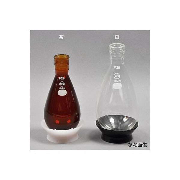 日本理化学器械 長形なすフラスコ 茶 50mL 摺部24/40 020-24050T 1個 65-8668-25（直送品） 9,961円