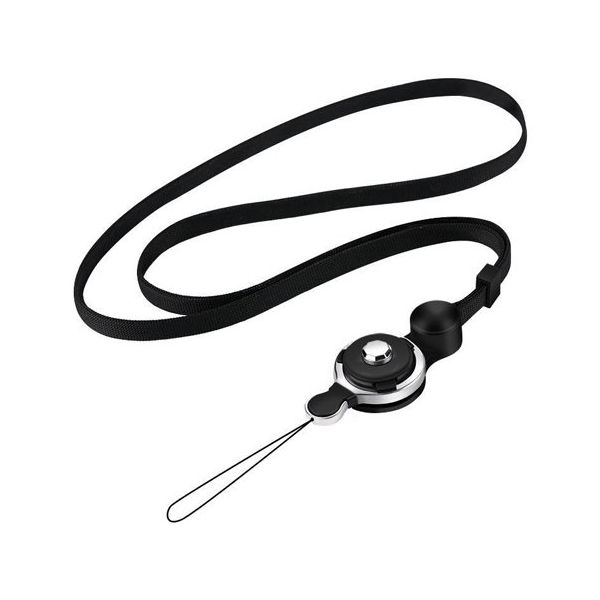 Trimate ネックストラップ ワンタッチ着脱式 ブラック TR-STP005-BK 1個 67-4920-87（直送品）