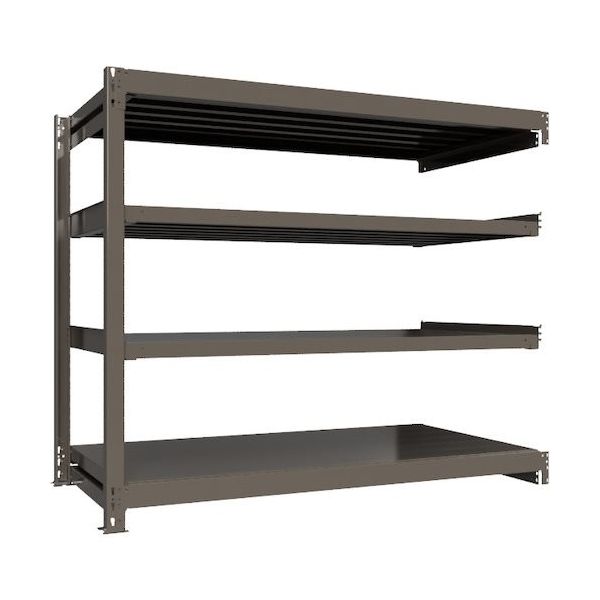 ICHIMAI 重量ボルトレスラック 段荷重1000Kg H1500×W1800×D900 天地4段 連結グレー TH1000-569R4（直送品）