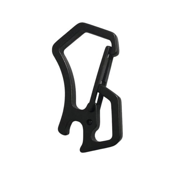 Trimate カラビナ ステンレスキーホルダー 栓抜き付き ブラック TR-KKT002-BK 1個 67-4919-07（直送品）