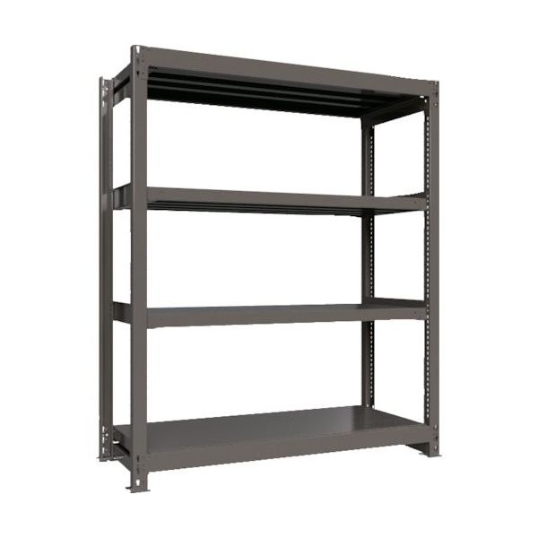 ICHIMAI 重量ボルトレスラック 段荷重1000Kg H1800×W1500×D600 天地4段 単体グレー TH1000-656T4（直送品）