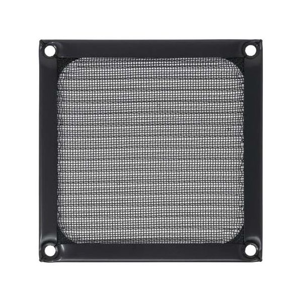 アイネックス アルミファンフィルター 90mm用 ブラック CFA-90D-BK 1個 67-9231-40（直送品）