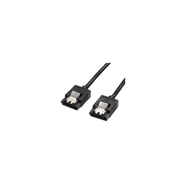 ainex ラッチ付 シリアルATAラウンドケーブル 50cm SATR-3105BK 1個 68-0583-79（直送品）