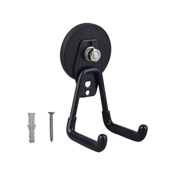 Trimate 工具用フック マグネット式(コンクリートスリーブ・取付けネジ付属)ブラック 角 TR-MGF006-BK 1個（直送品）