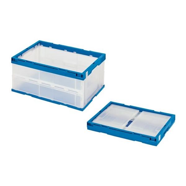 セキスイ エコタイプオリタタミコンテナ 40L透明タイプ 1個 STS4DB 66-0033-58（直送品）