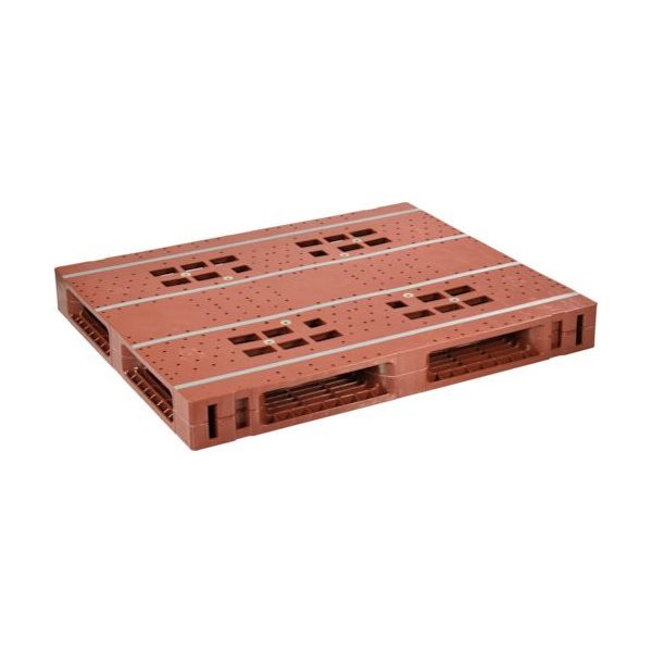 日本プラパレット NPC プラスチックパレットZFR1210E―130H 両面四方差し ブラウン ZFR-1210E-130H 1枚（直送品）