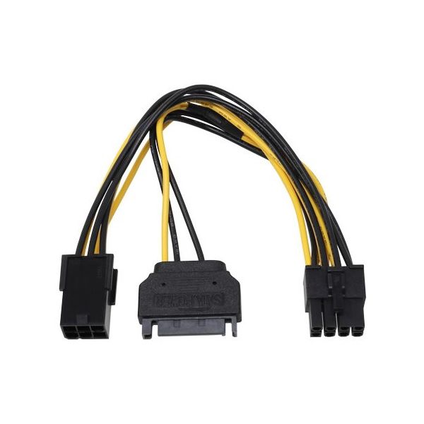 アイネックス PCI Express用電源変換ケーブル 15cm PX-012A 1個 67-9258-58（直送品）