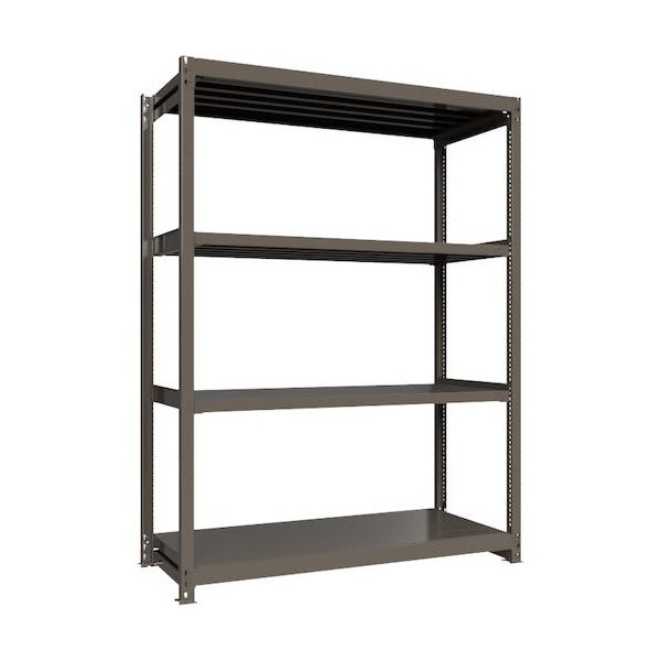 ICHIMAI 重量ボルトレスラック 段荷重1000Kg H2400×W1800×D750 天地4段 単体グレー TH1000-867T4（直送品）