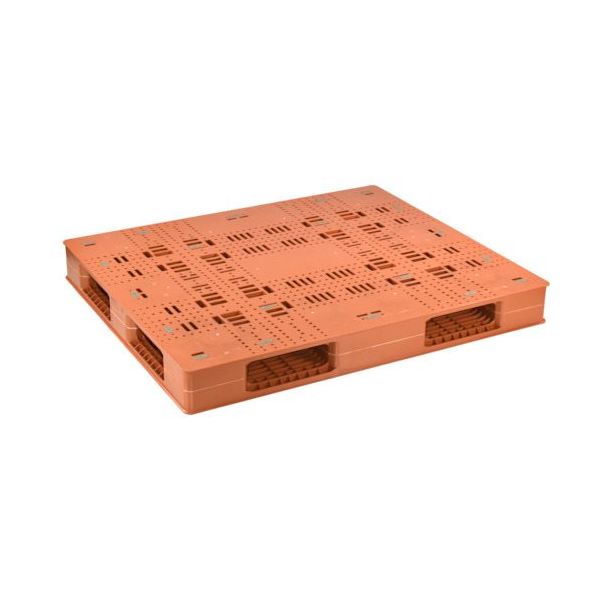 日本プラパレット NPC プラスチックパレットFMー1311 両面四方差し ブラウン FM-1311 1枚 452-5082（直送品）